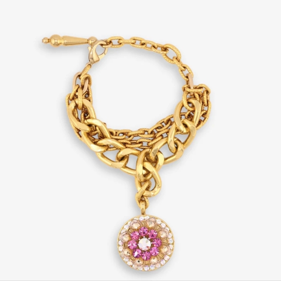 NWT TARINA TARANTINO GOLD TONE RHINESTONE BRACELET - Picture 2 of 5